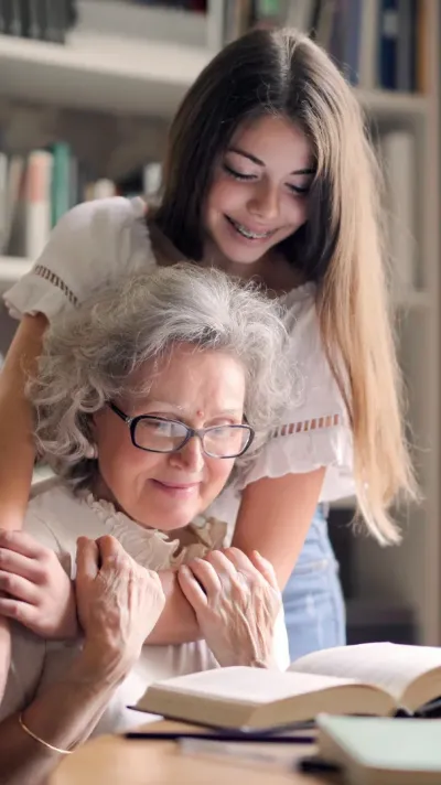 oma en kleindochter 