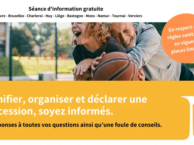 Conférence d'information pour planifier, organiser et déclarer une succession en Wallonie et à France les 26 et 27 octobre 2021.