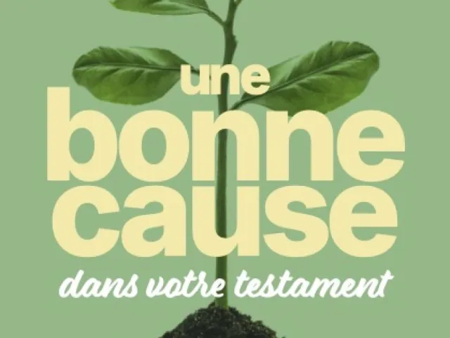 Couverture de la brochure contenant toutes les informations détaillées sur la manière d’inclure une bonne cause dans un testament..